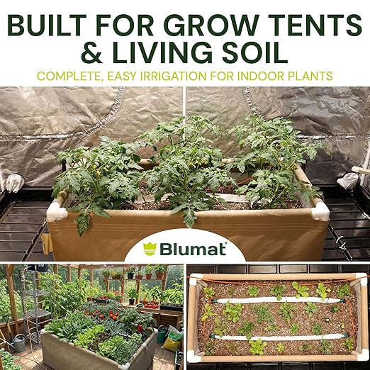 Grow Tent Irrigation Preset Blumat Kit for Small Bed (up to 2' x 4')
