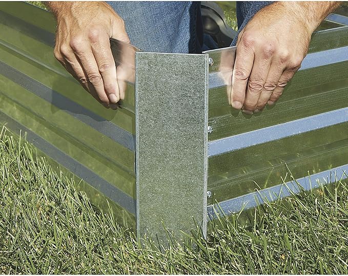 Ironton Galvanized Steel Raised Garden Planter- 12ft. x 4ft. Container Length 144 in Container Width 48 in Material Galvanized Steel Model# NP-PB104