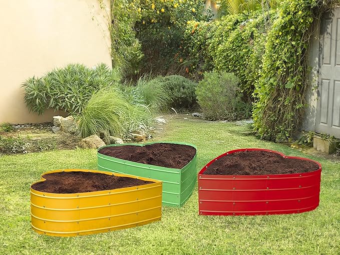 Plant &amp Plot Galvanized Raised Garden Beds Outdoor // Planter Raised Beds for Gardening Vegetables Flowers // Large Metal Garden Box (Light Green) // Tool-Free Assembly