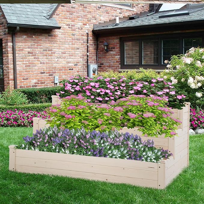 Premium Wooden Garden Bed Raised Planter Box Outdoor Patio Gardening Planter Garden Box