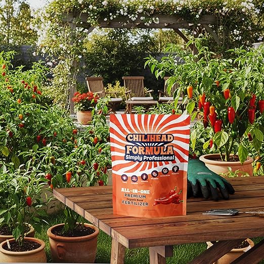Chilihead Formula - All-in-One Fertilizer for Peppers &amp Chilies with Balanced Nutrition - Water Soluble Plant Food for Bold Harvests &amp Thriving Plants - 1 LB Pouch