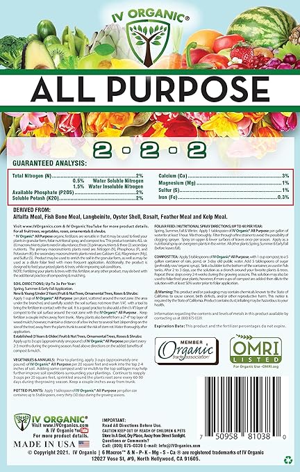 IV Organic All Purpose | Premium Blend Fertilizer (4 lbs)