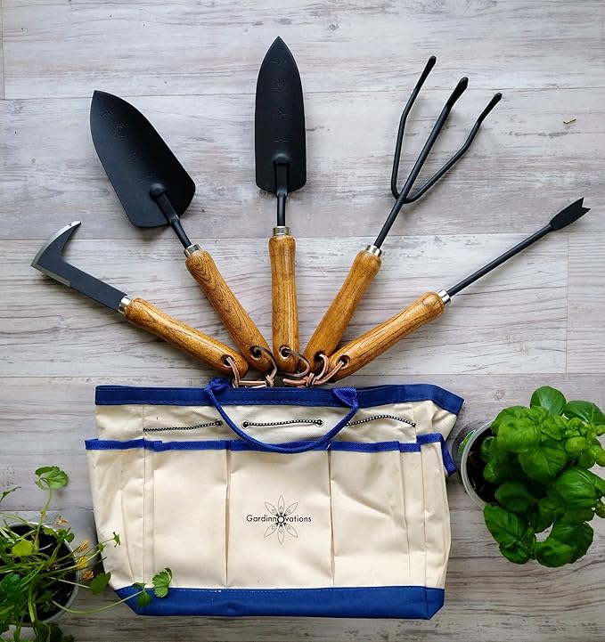 Gardener's Essential Tool Set Garden Tote Farmhouse Garden Tools Garden Bag Gift for Gardeners
