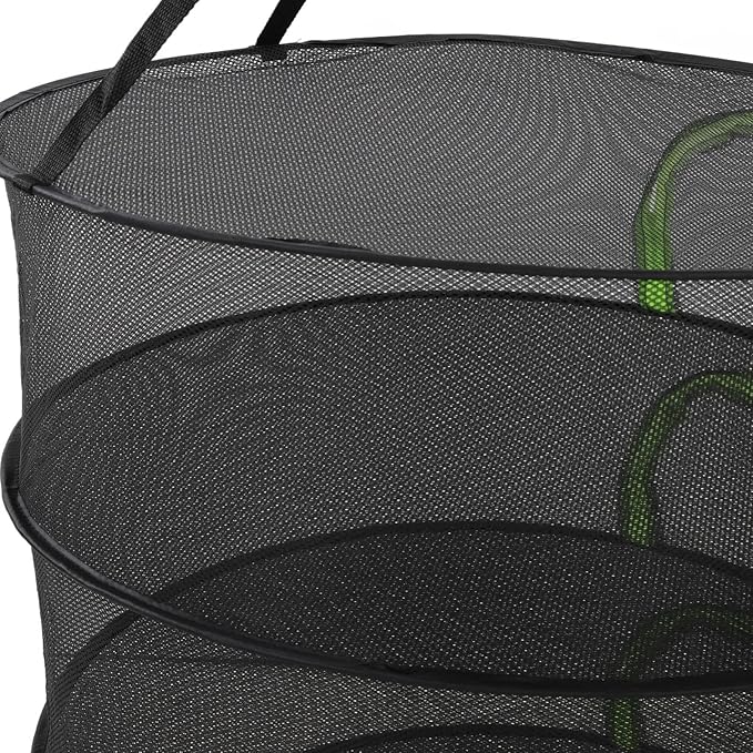 Herbs Drying Net Foldable Plant Drying Net 60cm Diameter Herbs Buds Dry Net with Storage Bag for Outdoor (6th Floor)