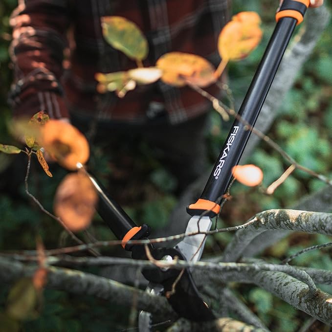 Fiskars Bypass Lopper Lightweight Tree Pruning Tool Rust Resistant and Low Friction Coating SoftGrip Handle Control with Shock-Absorbing System 24