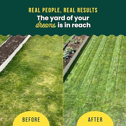 Sunday Lawn Kickstart Fertilizer 42.3oz 2 Pack - Fertilizer for Grass Improvement - Includes Universal Sprayer Attachment - Covers Up to 10000 Sq Ft - Easy Application in 15 Minutes or Less