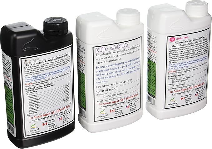 Advanced Nutrients Expert Grower Bundle Piranha Bud Candy Flawless Finish Plant Fertilizer Booster Enhancer 1 L