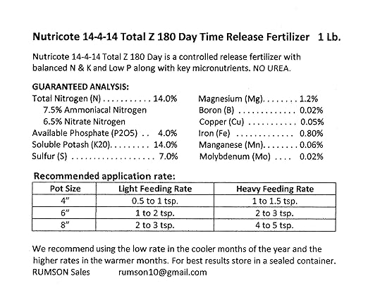 14-4-14 Total Z 180 Day (2) Two 1 lb. Bags.
