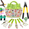 Gardening Tools – 42 Piece Premium Gardening Tool SetHeavy Duty Hand Tools with Fashion Garden Tools Organizer HandbagRust-Proof Gardening Tool Kit Ideal Gardening Gifts for Women(Pink Floral)