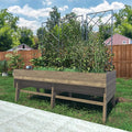 VEIKOU Raised Garden Bed 6 x 3 x 2FT Raised Garden Beds Outdoor with 6 Legs Detachable Liner Garden Bed for Backyard Patio Balcony 837lbs Capacity Light Mocha Brown