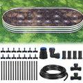 HIRALIY Raised Bed Drip Irrigation Kit Medium DIY Garden Grid Watering System Garden Irrigation System for Flower Bed up to 3 x 8FT