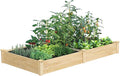 Greenes Fence Classic Cedar Raised Garden Bed 4' x 8' x 10.5 (1/2 Thick) (2-Pack) - Made in USA with North American Cedar