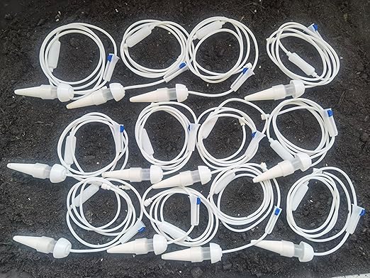 Plant Watering Seepage Devices Insert into Soil Self Watering Stakes for Indoor &amp Outdoor Plant Automatic Irrigation (12 PCs)