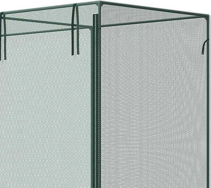 6' x 3' Crop Cage Plant Protection Tent with Zippered Doors for Vegetable Garden Backyard Green