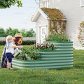 Galvanized Steel Raised Garden Bed Kit 3-in-1 Modular Outdoor Planter Box Large 61x42x31 Garden Box for Vegetables Herbs and Flowers Open Base Design for Healthy Plants Green