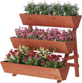 Raised Garden Bed 3 Tier Vertical Garden Planter for Indoor &amp Outdoor Raised Planter Box with Legs Garden Planter Box for Flowers/Vegetables/Plants