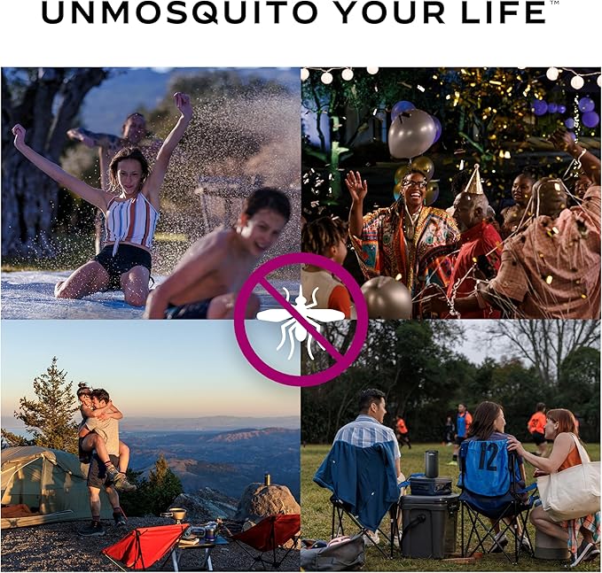 Thermacell Patio Shield Mosquito Repeller (2-Pack Bundle) Includes 24-Hour Refill &amp 6 Repellent Mats Highly Effective Mosquito Repellent for Patio Bug Spray Alternative