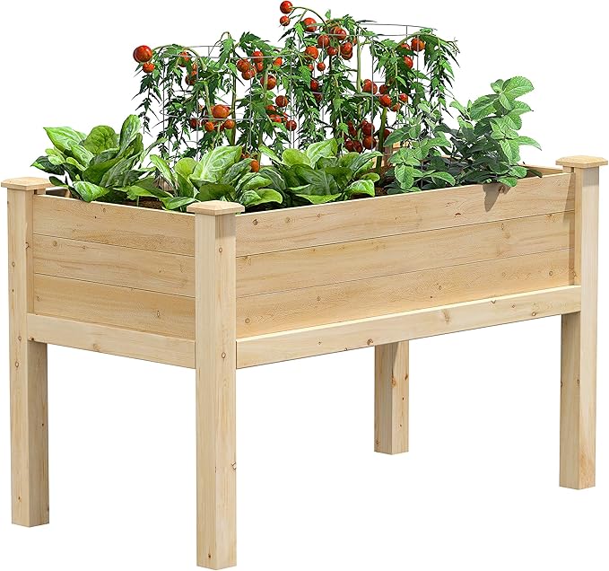 Greenes Fence Premium Cedar Elevated Garden Bed 24 W x 48 L x 31 H (3/4 Thick) - Made in USA with North American Cedar