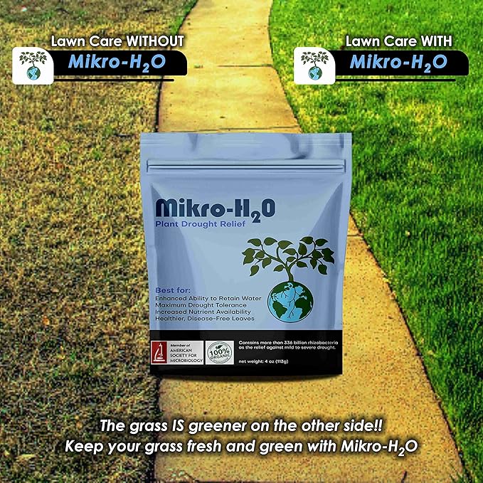 Mikro-H2O Plant Probiotics. Boost Plant Health and Growth. Enhance Water Retention in Roots &amp Soil. Good for Droughts Water Shortages (4 oz)