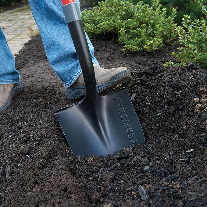 Craftsman Garden Shovels for Digging and Gardening: Heavy Duty Spade Shovels Ideal for Construction Projects Lightweight Metal Spade Tool Set Pack of 3
