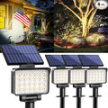 Solar Spot Lights Outdoor Waterproof for Flag Tree House Garden Yard 3 Brightness Modes Solar Powered Landscape Spotlights 4 Pack Warm White