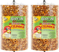 C&ampS Ready to Use Hot Pepper Bird Seed Cylinder Spicy Wild Bird Outdoor Feeder with Hanger 1.76 Pound Cylinder 2 Pack