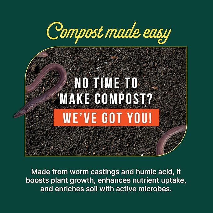 Sunday Soil Booster - Worm Casting Tea - Enhance Soil Health &amp Promote Vigorous Plant Growth - Made with Vermicompost Extract &amp Humic Acid - 32 Fl Oz 2 Pack