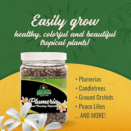 Nelson Plumeria and All Flowering Tropicals Food Ferns Orchids Lilys In Ground Container Patio Grown Granular Fertilizer NutriStar 5-30-5 (15 LB)