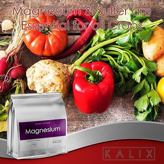KALIX Magnesium Sulfate Fertilizer | 100% Water-Soluble Epsom Salt | High-Purity MgSO₄ for Plants Lawns and Gardens | for Hydroponics Soil Drip Systems and Foliar Spray