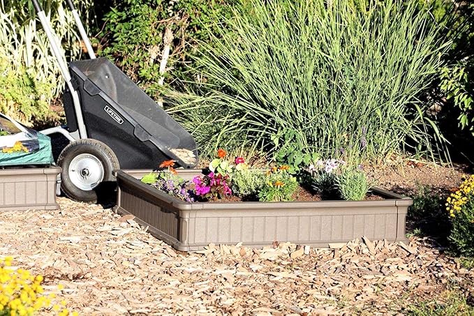 LIFETIME 60069 Raised Garden Bed Kit 4 x 4' Brown