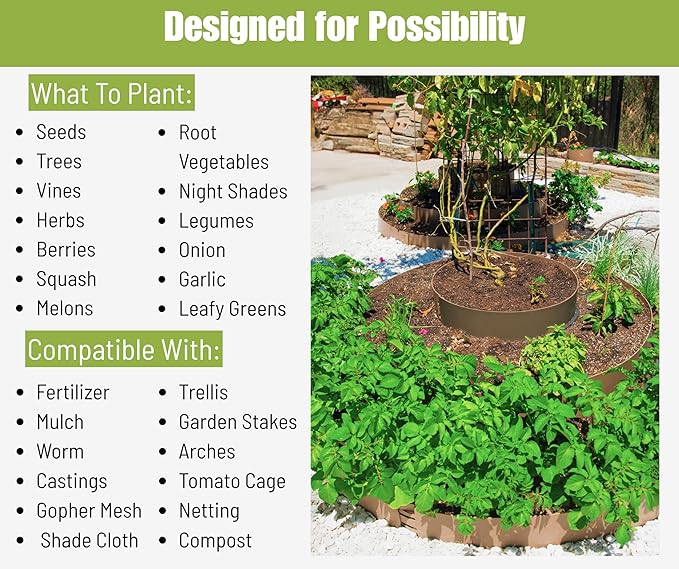 Dirt Locker Harvest Locker™ – Modular Stackable Raised Garden Bed Water-efficient Keyhole Planter &amp Compost‑Ready Harvest System