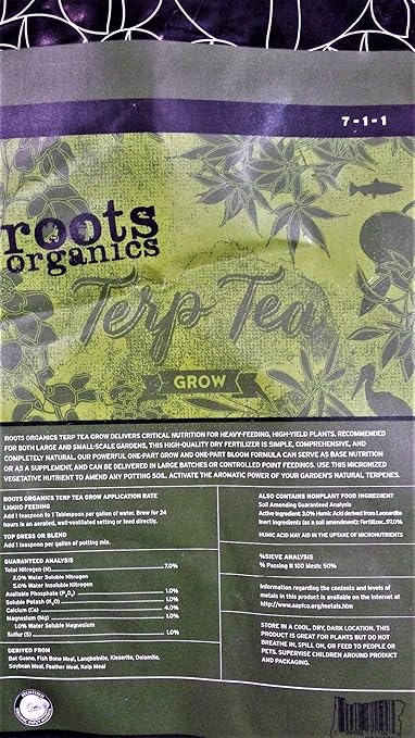 Roots Organics Terp Tea Fertilizer Set - Grow and Bloom Combo (9 Pound Set)