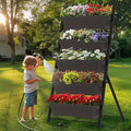 TOREVSIOR 5-Tier Vertical Raised Garden Bed Vertical Garden Planter with Water Drainage Elevated Garden Bed for Vegetables Flowers Herbs Indoor Outdoor