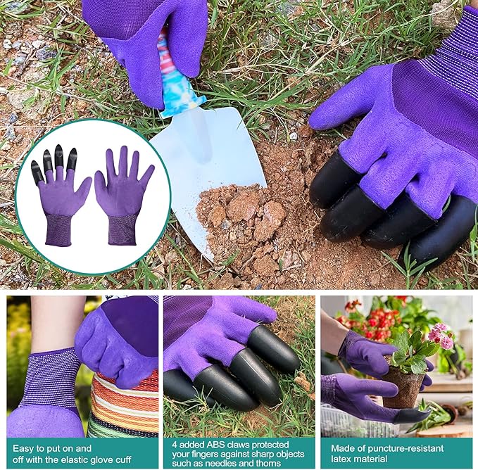 Garden Tool Set Stainless Steel Heavy Duty Gardening Tools 30 PCS w/Floral Print Trowel Rake Weeder Pruner Shears Sprayer Digging Claw Gloves Ideal Gardening Set for Women