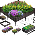 Raised Garden Bed Made of 100% Recycled Plastic Panels | Garden Boxes with Legs or Without | Holding 9.2 cu ft of Soil |by D.F. Omer