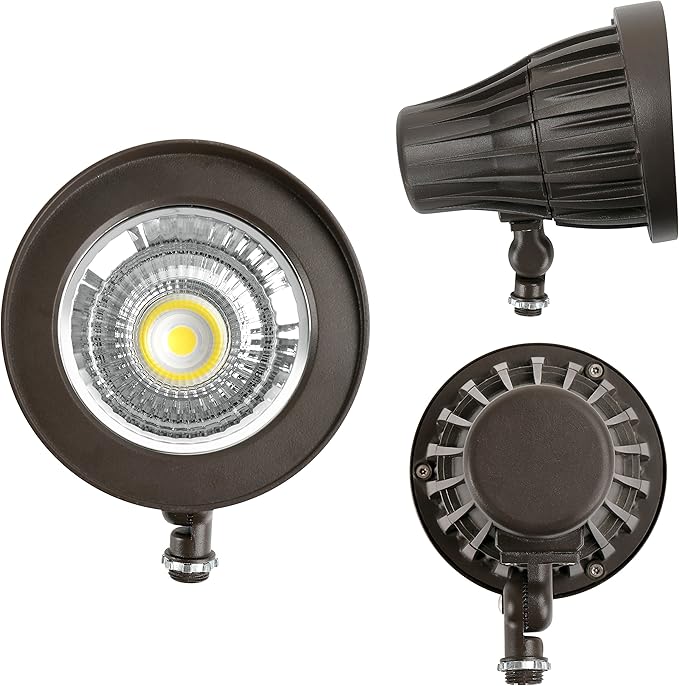 GKOLED 30W 5000K Bullet/Round Outdoor Spotlight 44 Degree Beam Angle Light with 30-Pack Waterproof Large Size Wire Connectors
