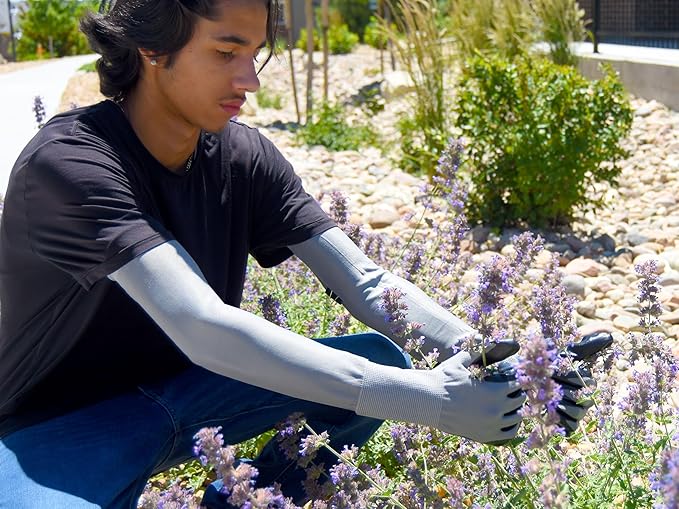 Long Sleeve Gardening Gloves Protection Sleeves No-Slip Grip Strong Durable Garden Gloves Extended Cuff Women Men