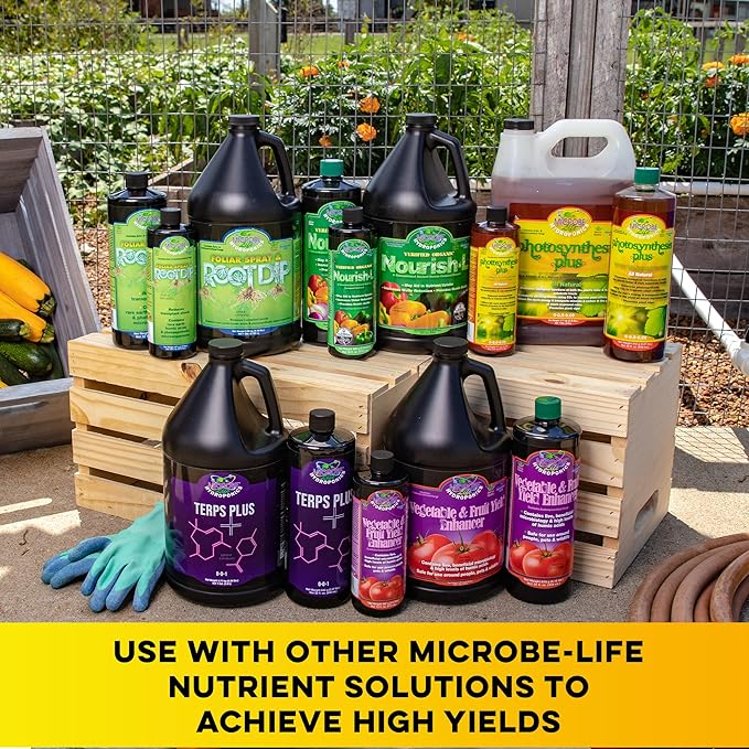 Microbe Life Hydroponics Premium Photosynthesis Plus to Grow Fruits Vegetables and Herbs The Best Professional Big Bud Grow Use with Any Feeding Systems Including Hydroponics or Soil 2.5 Gallons