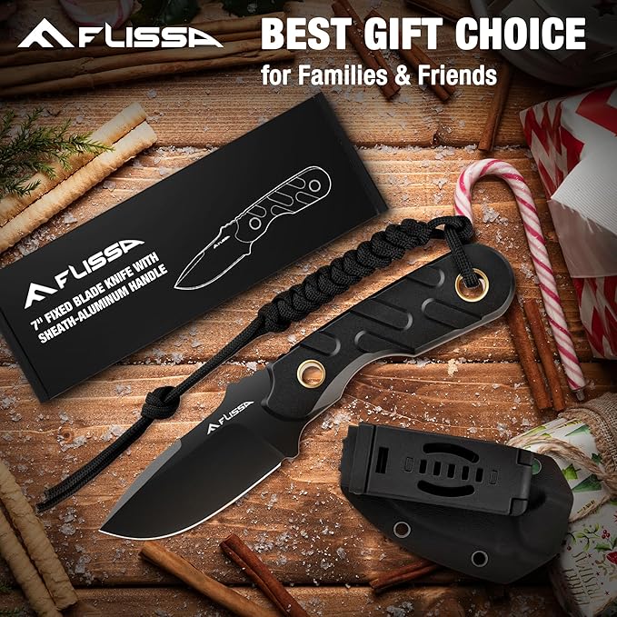 WORKPRO 5PCS Garden Tool Set and FLISSA Fixed Blade Knife