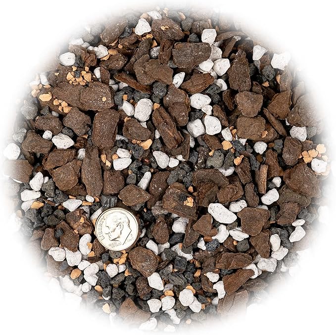 Premium Bonsai Soil All Purpose Fast Draining Mix - Pumice Lava Calcined Clay and Pine Bark Potting Pre Mixed Bonsai Plant Soil Mixture by GARDENERA - Made in USA - (3 Quart Bag)