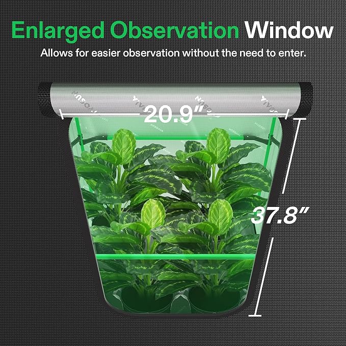 VIVOSUN AeroLight Wing AW400SE and P448 48×48×80 PRO Grow Tent with Thick 1 inch Poles Strengthened High Reflective Mylar Oxford Fabric Extra Hanging Bars &amp High CFM Kit