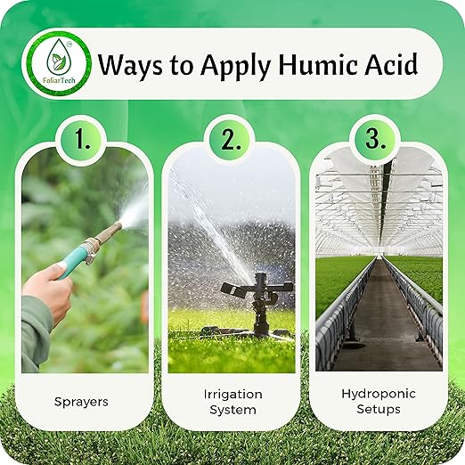 Humic Acid Organic Lawn Fertilizer - Fulvic Humic Mineral Blend for Trees Shrubs Ornamentals Vegetables &amp Crops - FoliarTech 2.6 Gallons