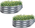 Elevon 2PCs Galvanized Raised Garden Bed Kit Galvanized Planter Raised Garden Boxes 4x2x1ft