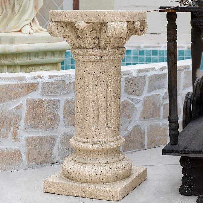 Pedestal Column Plant Stand 26.25 Inch Indoor and Outdoor