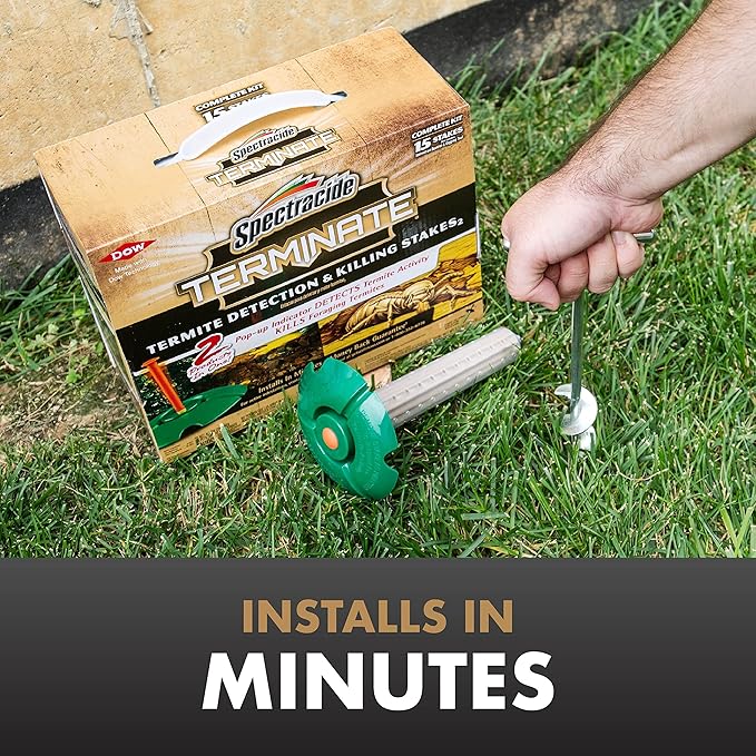 Spectracide Terminate Termite Detection &amp Killing Stakes Kills Foraging Termites Detects Termite Activity 15 Count