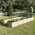 PaPaJet Raised Garden Bed for Outdoor Eleven GridsDeep Large Planter Box for Gardening Vegetables Flowers Herbs（7.5× 14.8× 1.6FT）