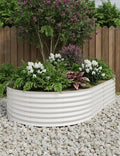 2Pcs 10x4x1.5ft Raised Garden BedGalvanized Raised Planter Boxes Outdoor with Easy Assembly Large Garden Bed for Vegetables Fruits FlowerRaised Garden BedBeige