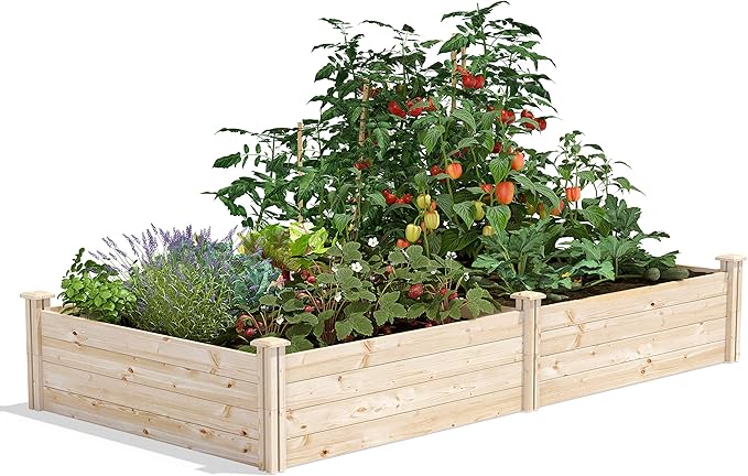 Greenes Fence Original Pine Raised Garden Bed 4' x 8' x 14 - Made in USA with American Pine