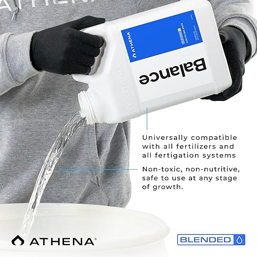 Athena Blended Balance | Liquid pH Buffer &amp Stabilizer for RO Water | Formula for Hydroponics | Sediment-Free Dosatron Compatible | 1 Gallon