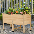 SPECRAFT 4x2 Ft Raised Garden Bed - Features Legs Drainage Holes Ideal for Vegetables Flowers Elevated Wood Planter Box for Balcony Patio Backyard Easy Assembly Fir Wood